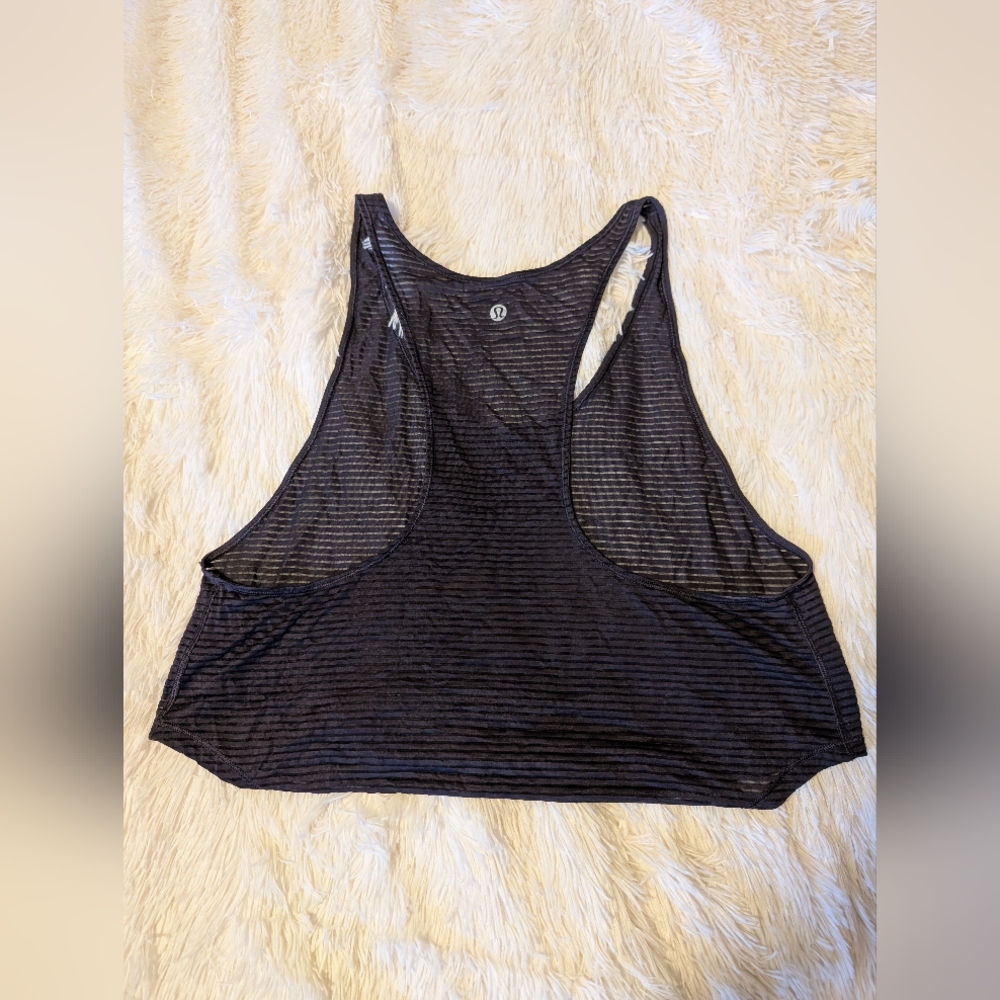 Lululemon Black Striped Tank Top